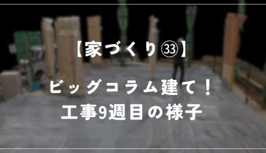 【住友林業 約28坪の平屋】工事9週目！ビッグコラムが建ちました！