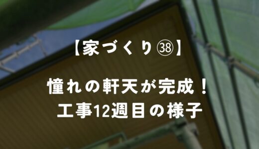 【住友林業 約28坪の平屋】工事12週目！ 憧れの軒天が完成しました！